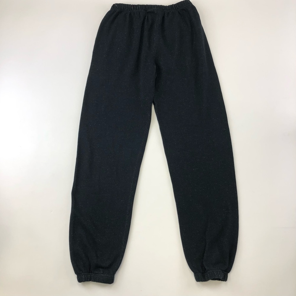 Roots genderless jogger sweatpant Medium black peppered casual sweats - Picture 9 of 12
